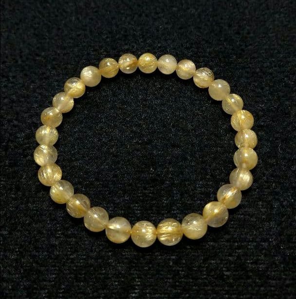 【お買い得】エンジェルヘアルチルクォーツ《２本セット》ブレスレット　良質　美品