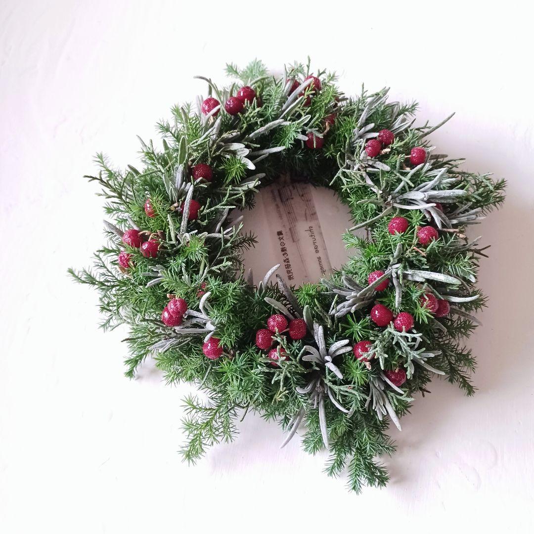 【魔女の棲む森 ～berry berry～】ドライフラワー クリスマスリース