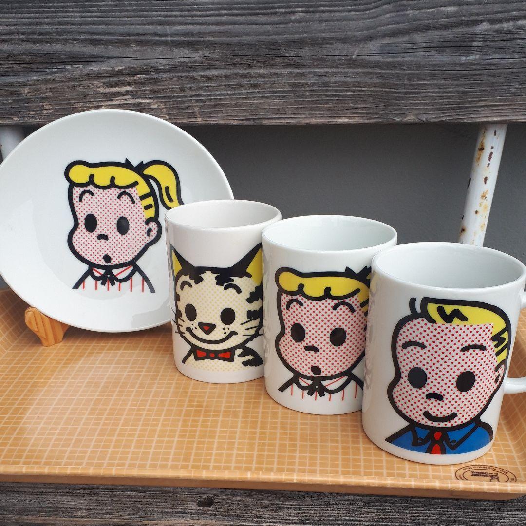 当時物 原田治 オサムグッズ レア 食器 ドット 昭和レトロ ダスティ