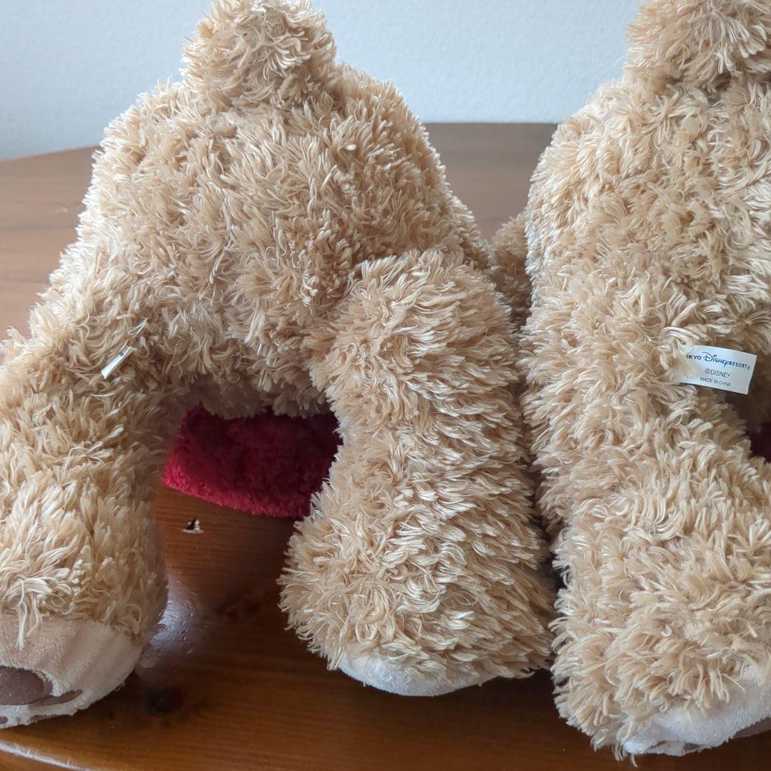 希少　白タグ　ハグミーディズニーベア2個　ハート型クッション付き