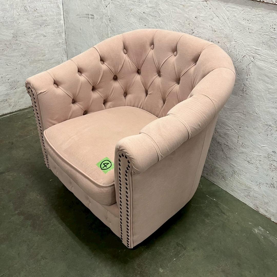 チェスターフィールド 1人掛けソファ ピンク VINCENT ④ A0605