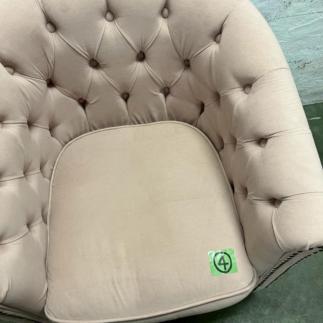 チェスターフィールド 1人掛けソファ ピンク VINCENT ④ A0605