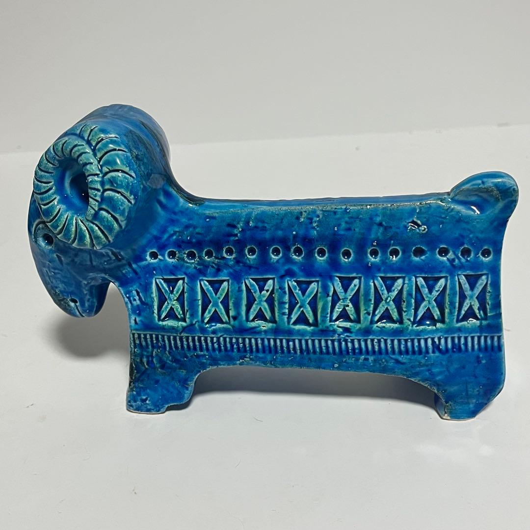 美品　FLAVIA BITOSSI 羊　置物　フラビア　ビトッシ　リミニブルー