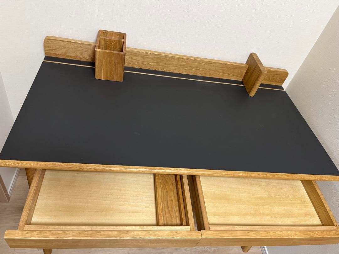 【美品】ACTAS TEHO デスク 引き出し付き ナチュラル　リノリウム