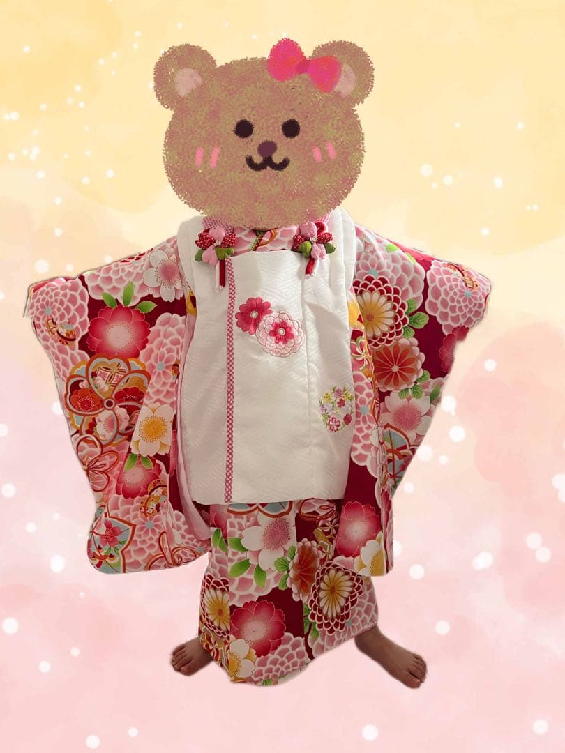 chi!さん専用　高級　式部浪漫　七五三　3歳　着物　 被布着セット