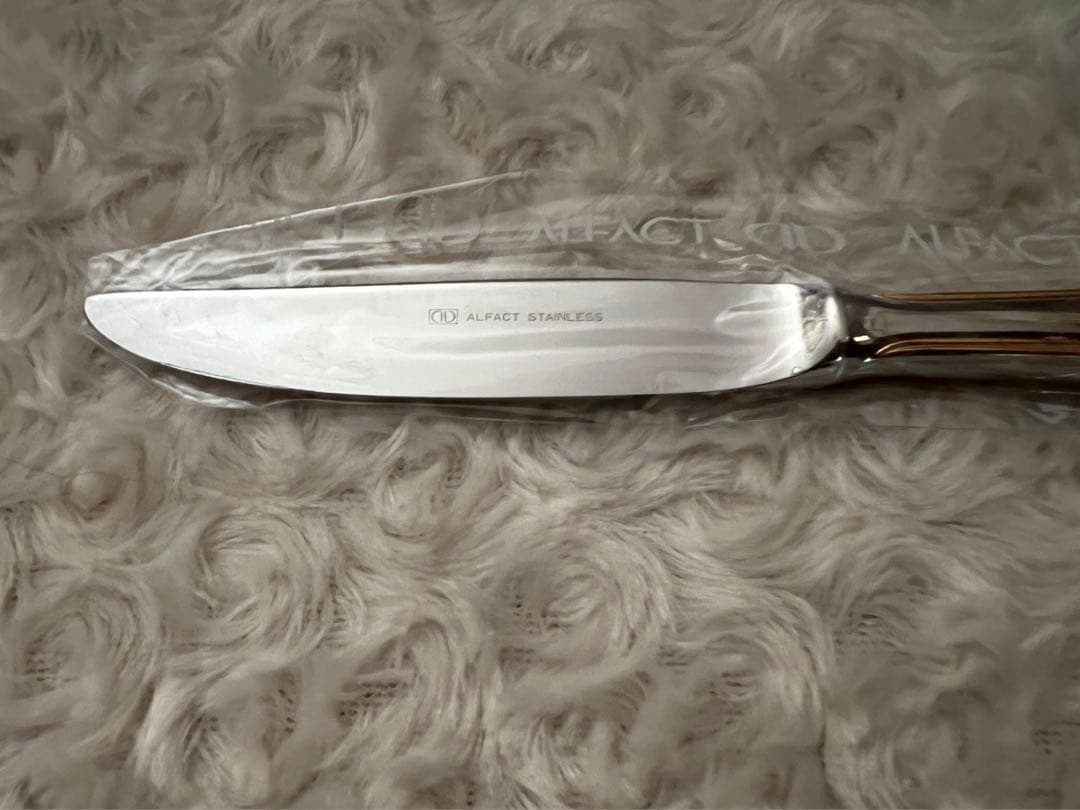 アルファクト　カトラリーセット　（金彩）フランシア 18-10 ディナーナイフ