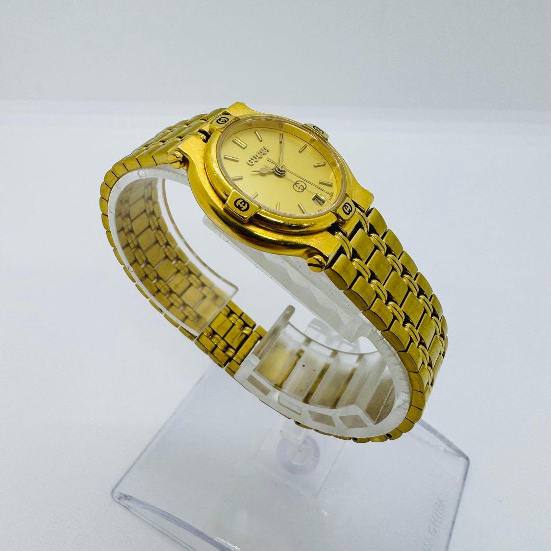 ✨GUCCI✨グッチ✨9200L✨デイト✨ゴールド文字盤✨レディース✨腕時計✨