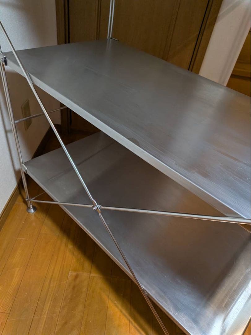 ■送料込■無印良品 ステンレスユニットシェルフ 棚 収納 アイアン家具