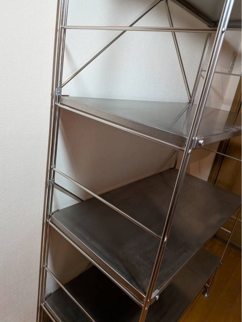 ■送料込■無印良品 ステンレスユニットシェルフ 棚 収納 アイアン家具