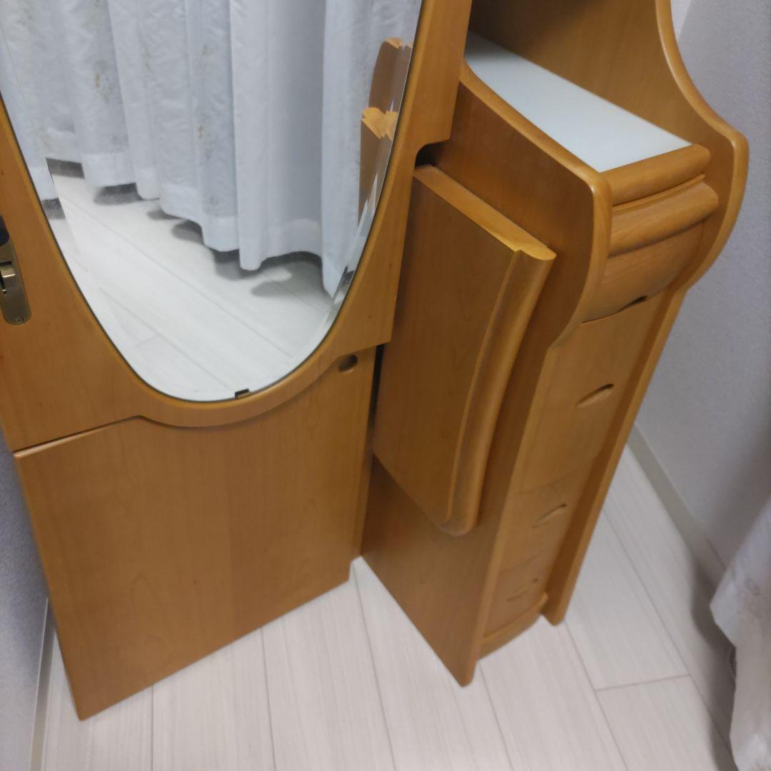 木目調 ドレッサー・鏡台 引き出し付き