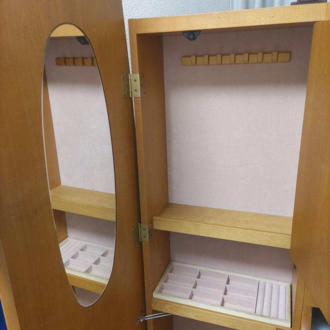 木目調 ドレッサー・鏡台 引き出し付き