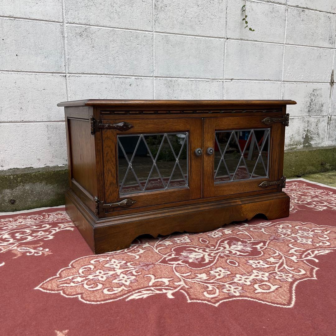 英国家具 ◾️Old Charm オールドチャーム 木製オーク材 テレビ台 収納棚