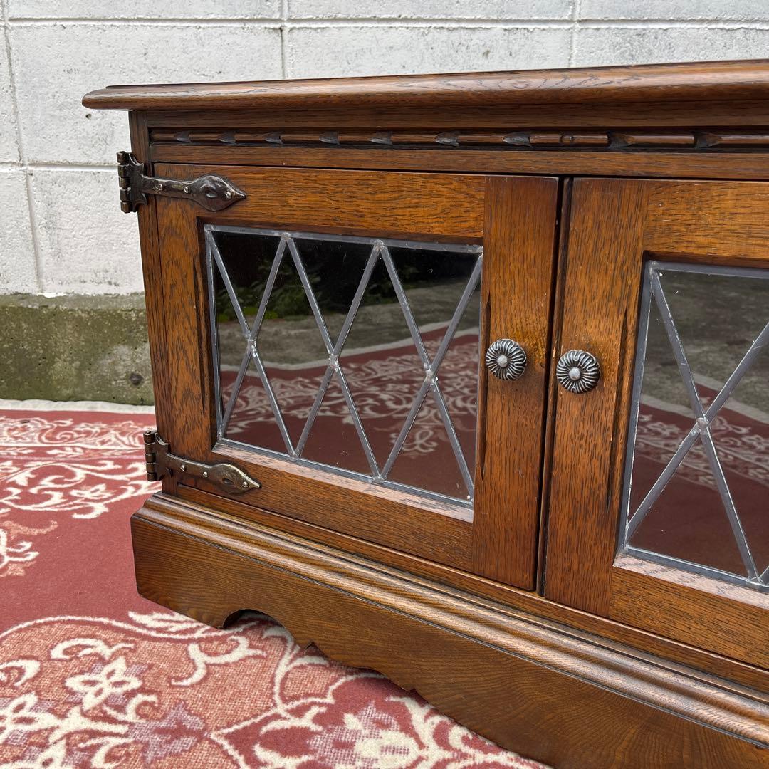 英国家具 ◾️Old Charm オールドチャーム 木製オーク材 テレビ台 収納棚