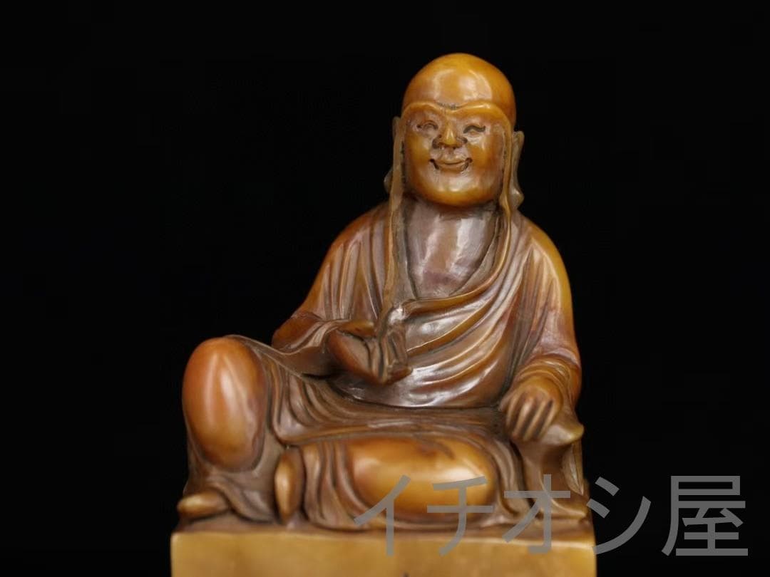 羅漢彫刻 蘿蔔紋・寿山石彫刻｜田黄石原石｜書道｜仏像｜風水置物｜印材｜手彫り