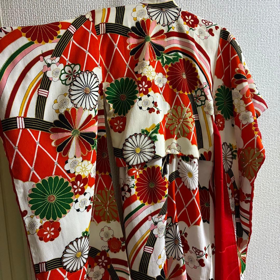 七五三 3歳 ＊ アンティーク 着物 ＊ 被布・長襦袢セット