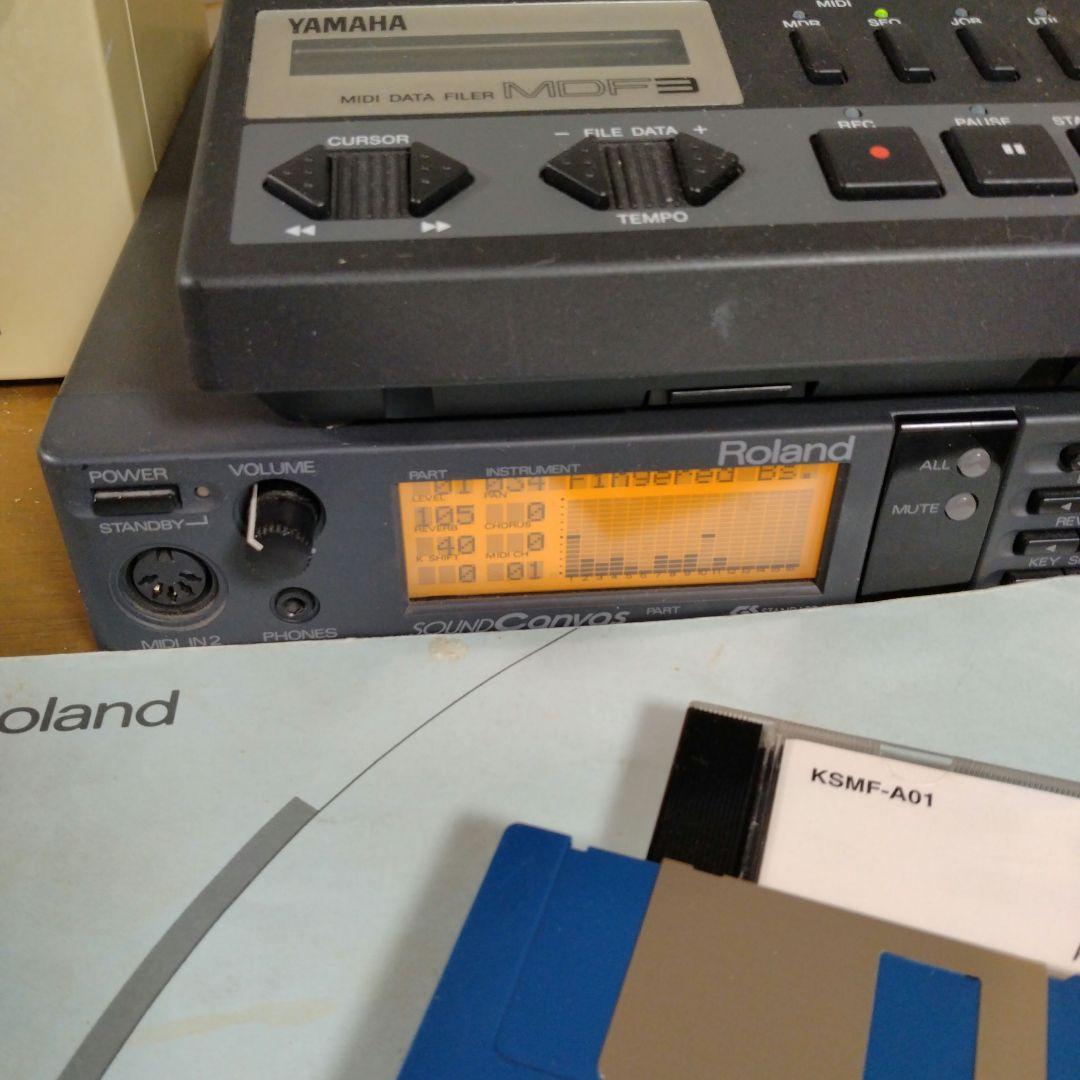 ★Roland SC-55 GS MIDI音源 ジャンク 取説・AC付 ジャンク