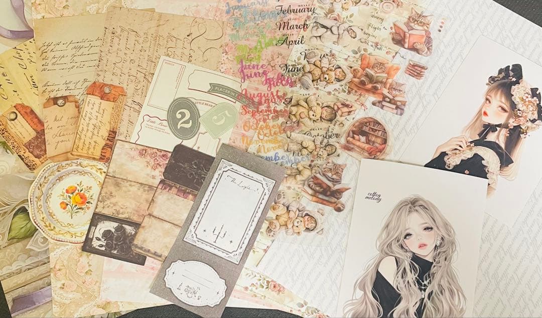 poyo ☆彡おすそ分けファイル平袋　cotton melody様　アンティーク