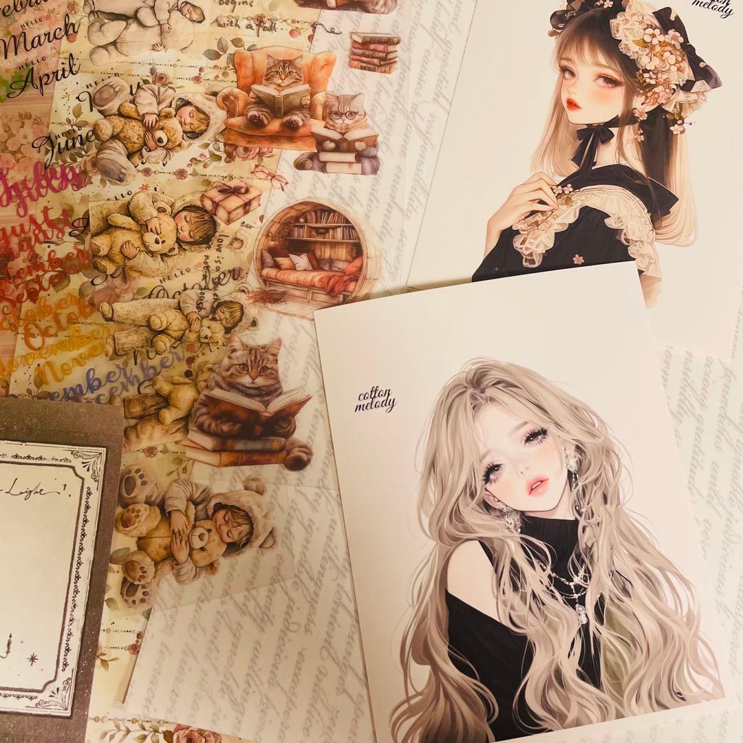 poyo ☆彡おすそ分けファイル平袋　cotton melody様　アンティーク