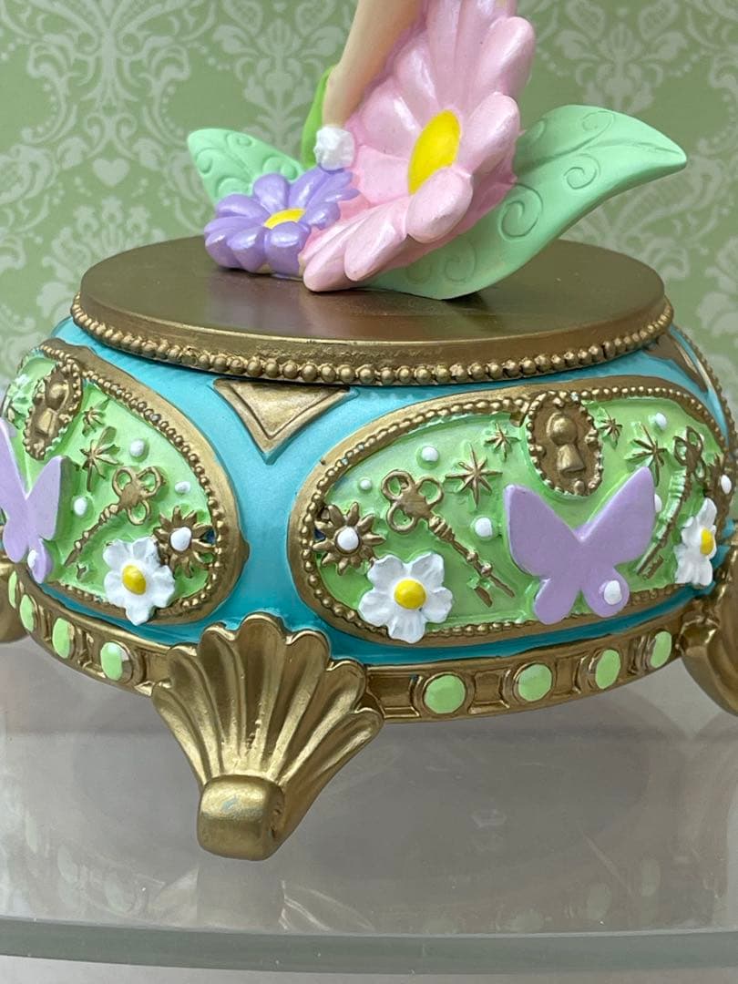 ティンカーベル オルゴール 花と蝶　ディズニーストア