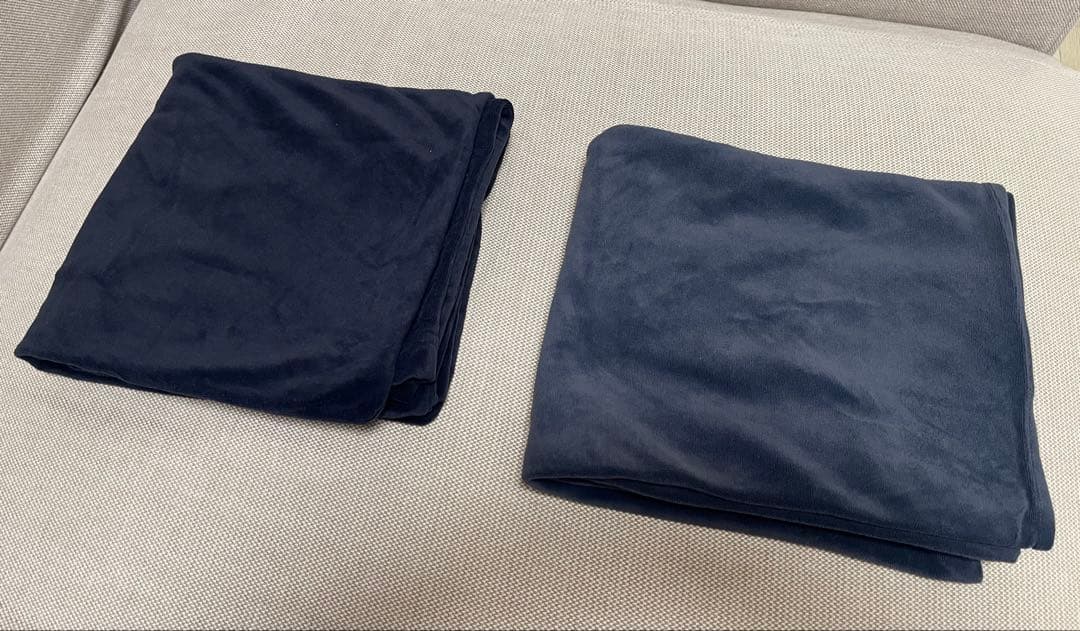 無印良品 敷パッド 掛布団カバー 枕カバー2枚 ダークブルー