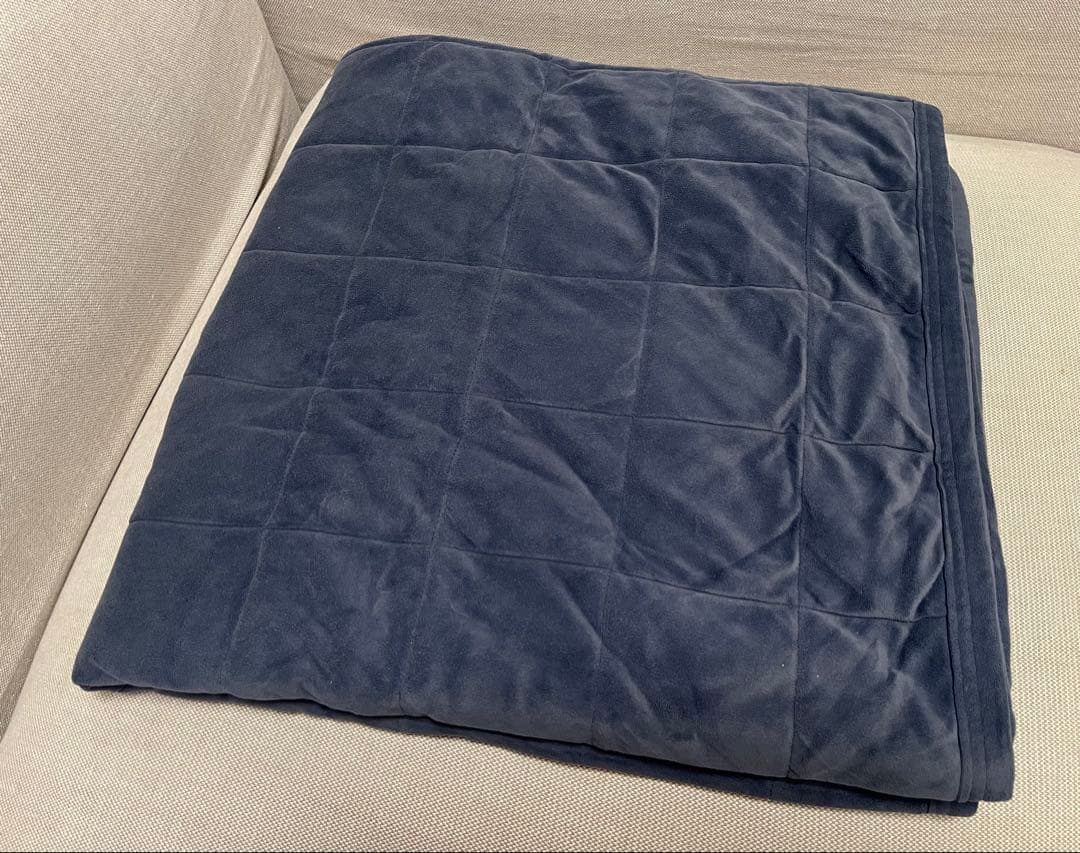 無印良品 敷パッド 掛布団カバー 枕カバー2枚 ダークブルー