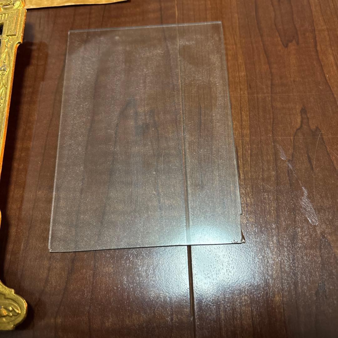 Xmasセールアンティークフォトフレームゴールドヴィンテージ