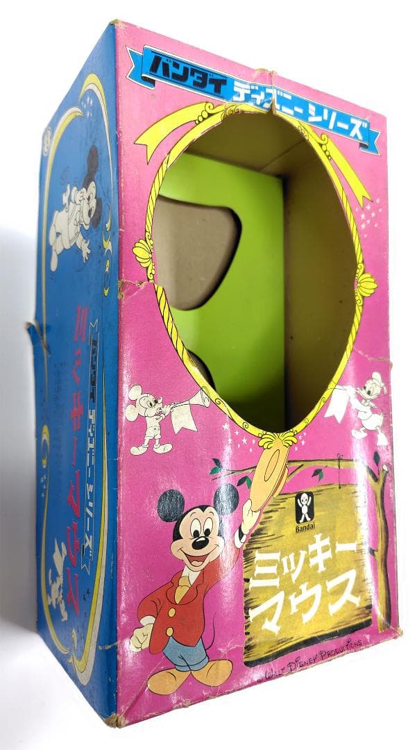 極稀少】箱付 完動品 バンダイ ミッキーマウス ゼンマイ歩行 70s 当時