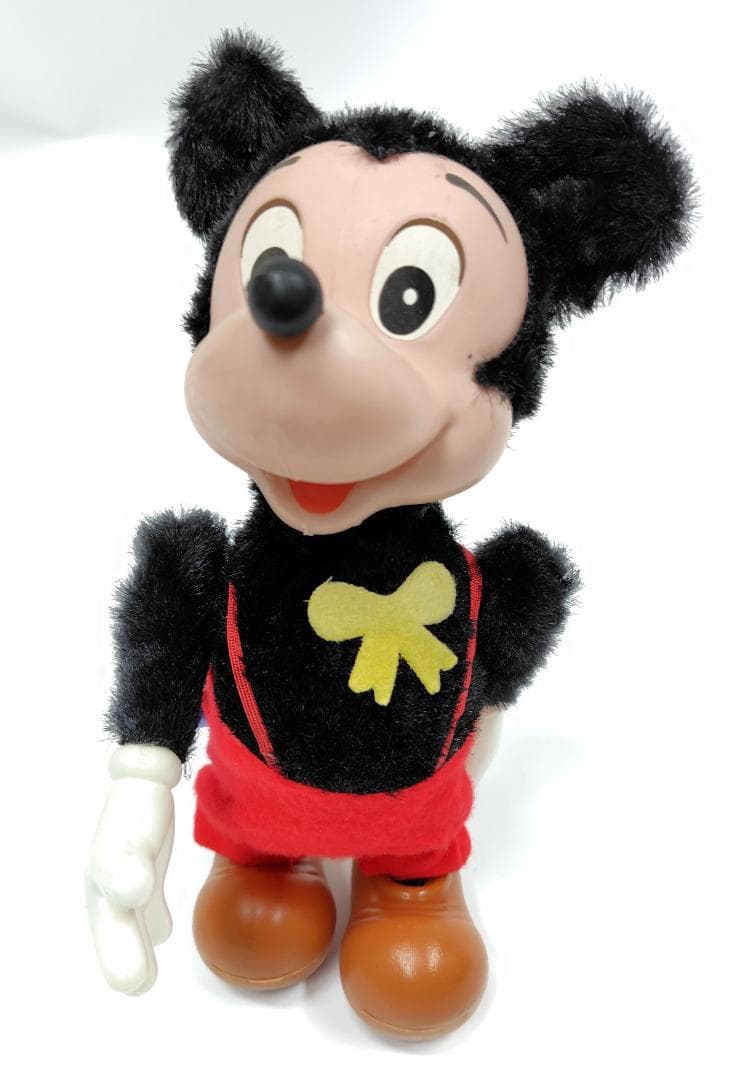 極稀少】箱付 完動品 バンダイ ミッキーマウス ゼンマイ歩行 70s 当時