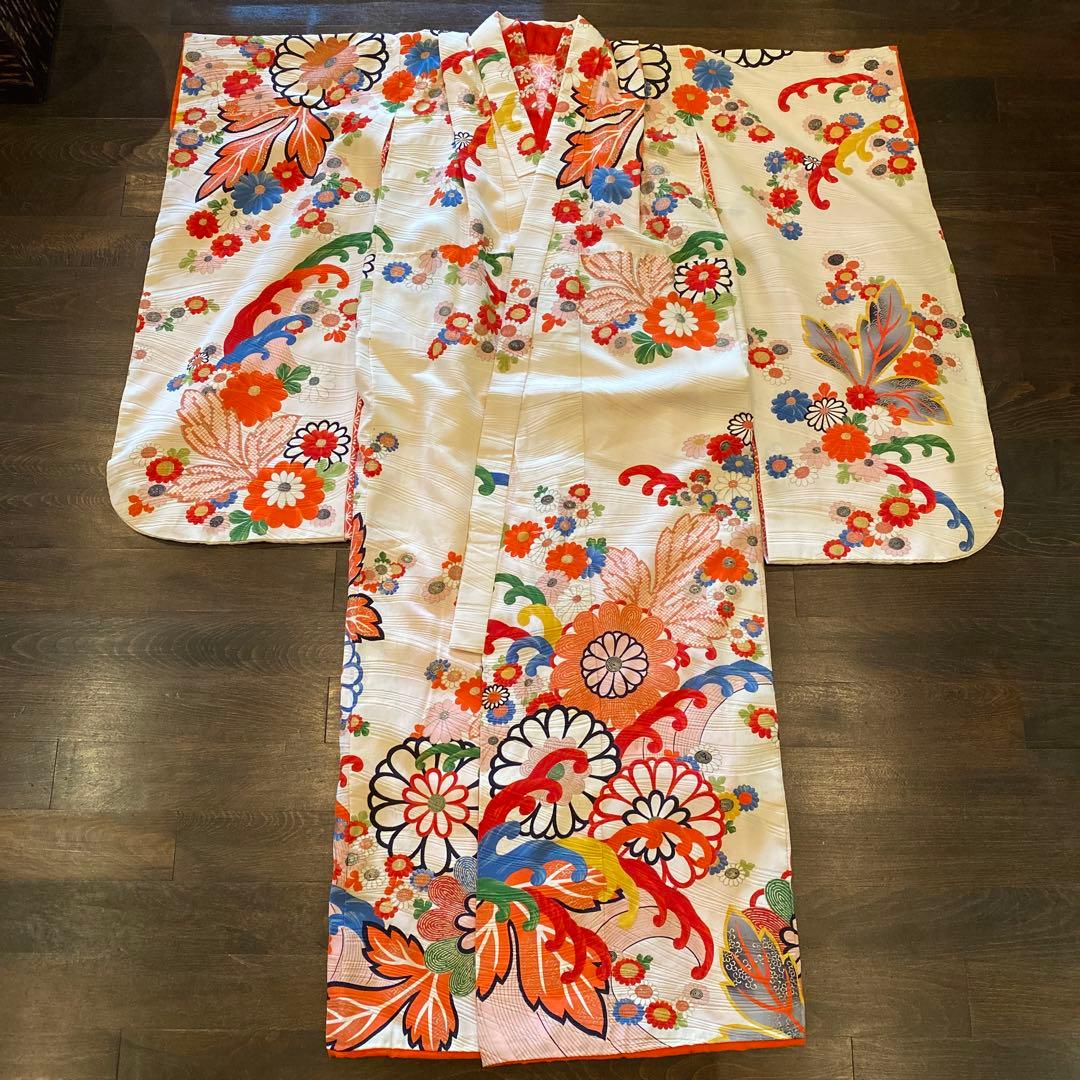 アンティーク 七五三 七歳 大きめ 大正ロマン 着物 帯 小物一式 フルセット