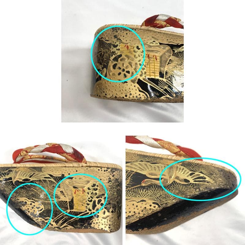 408ag26□七五三 七歳 こっぽり/ぽっくり/おこぼ 本畳表 草履下駄