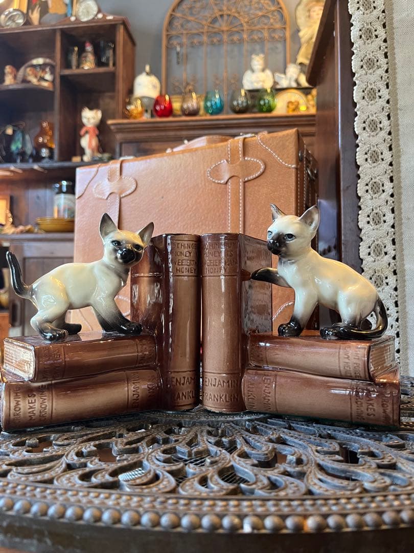 猫ちゃん　ブックエンド