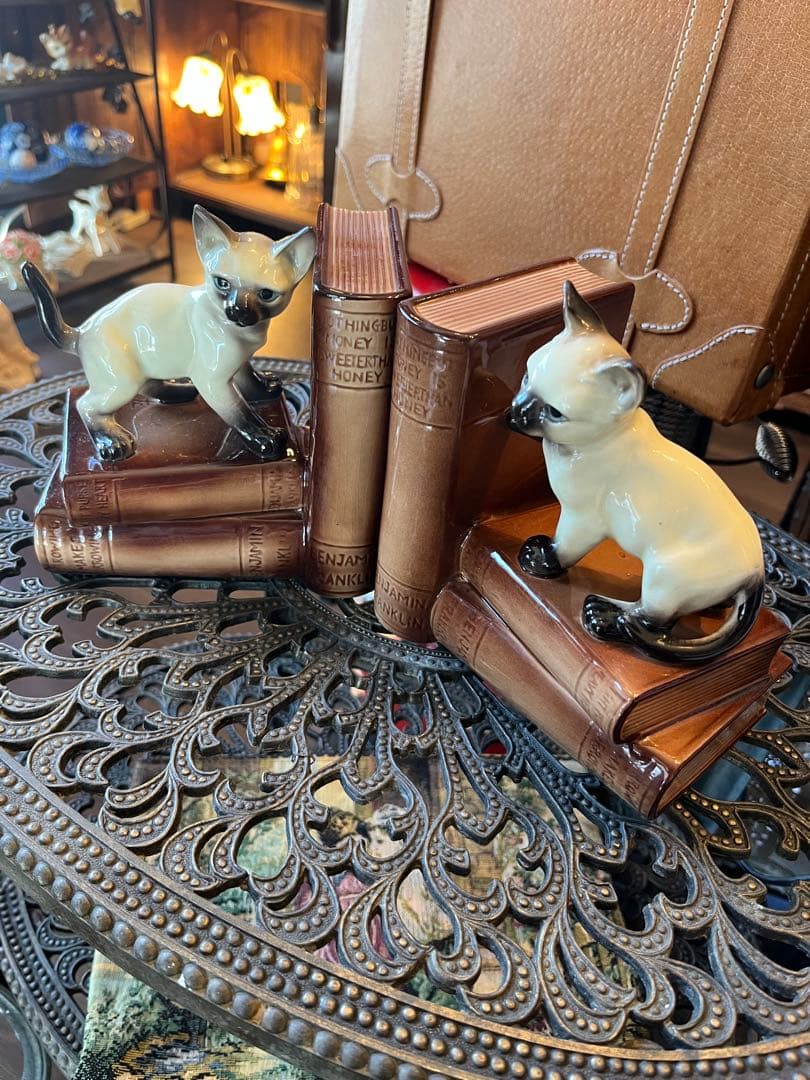 猫ちゃん　ブックエンド