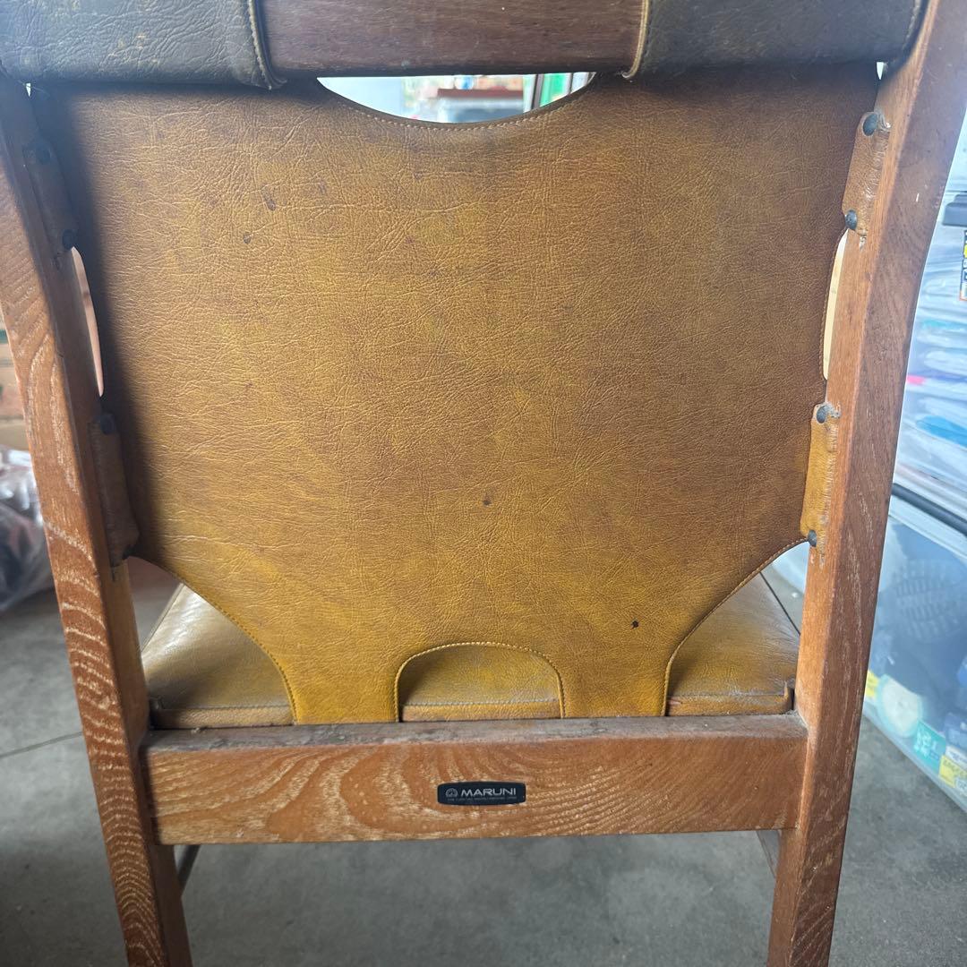 ⚫️椅子 ダイニングチェア 木製 二脚セット ヴィンテージ マルニ木工 希少