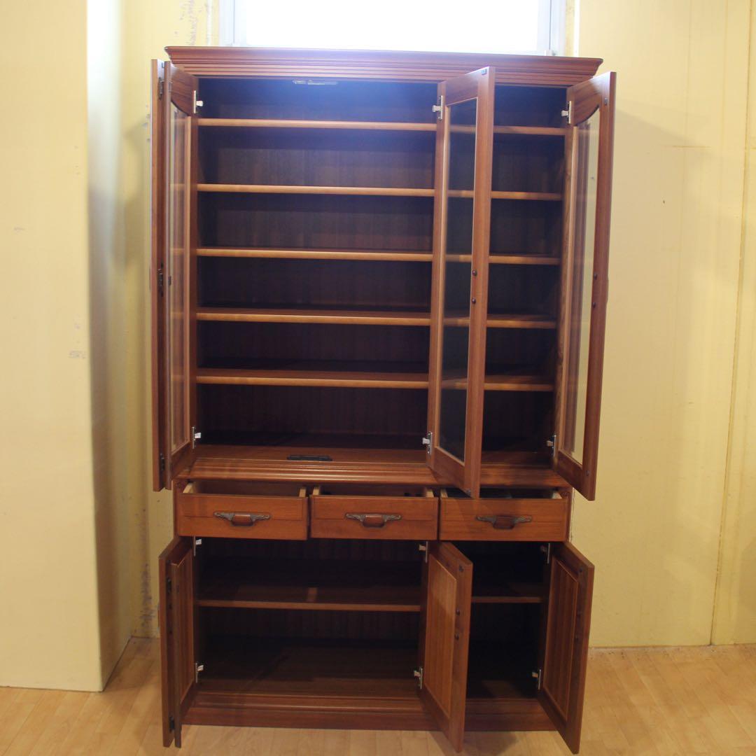 国産木製キャビネット チーク材 展示未使用品