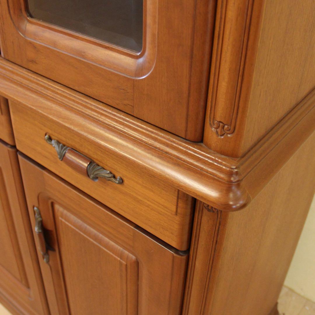 国産木製キャビネット チーク材 展示未使用品