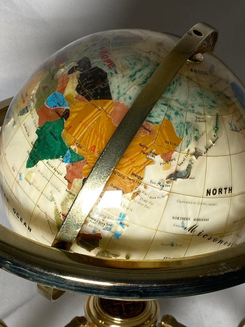 1155❣️ 天然石　地球儀　ヴィンテージ　風水