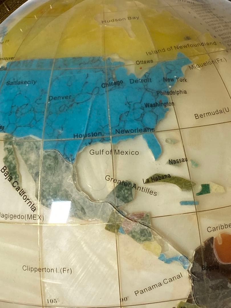 1155❣️ 天然石　地球儀　ヴィンテージ　風水