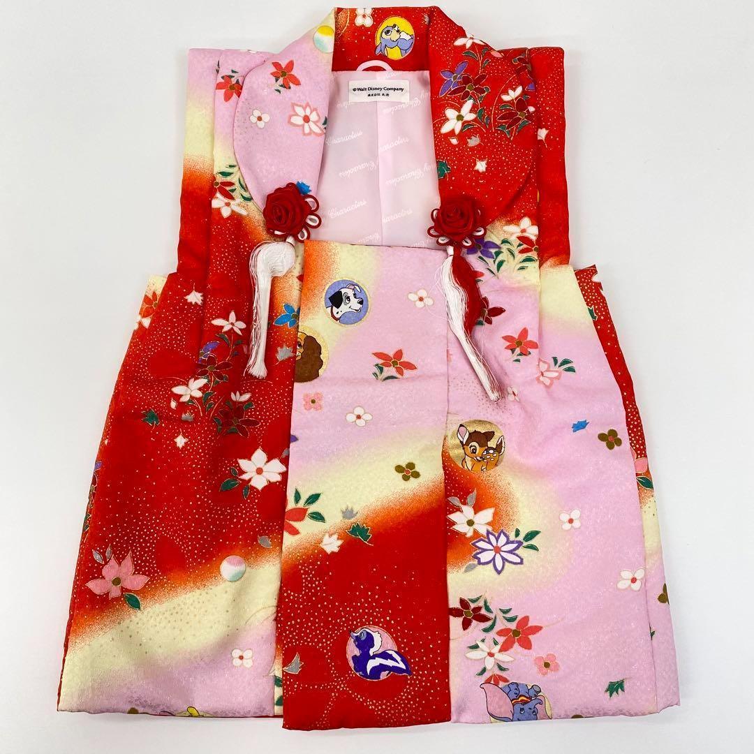 【着物と帯 時流】178ys◆七五三3才女 着物&被布コート公式Disney美品