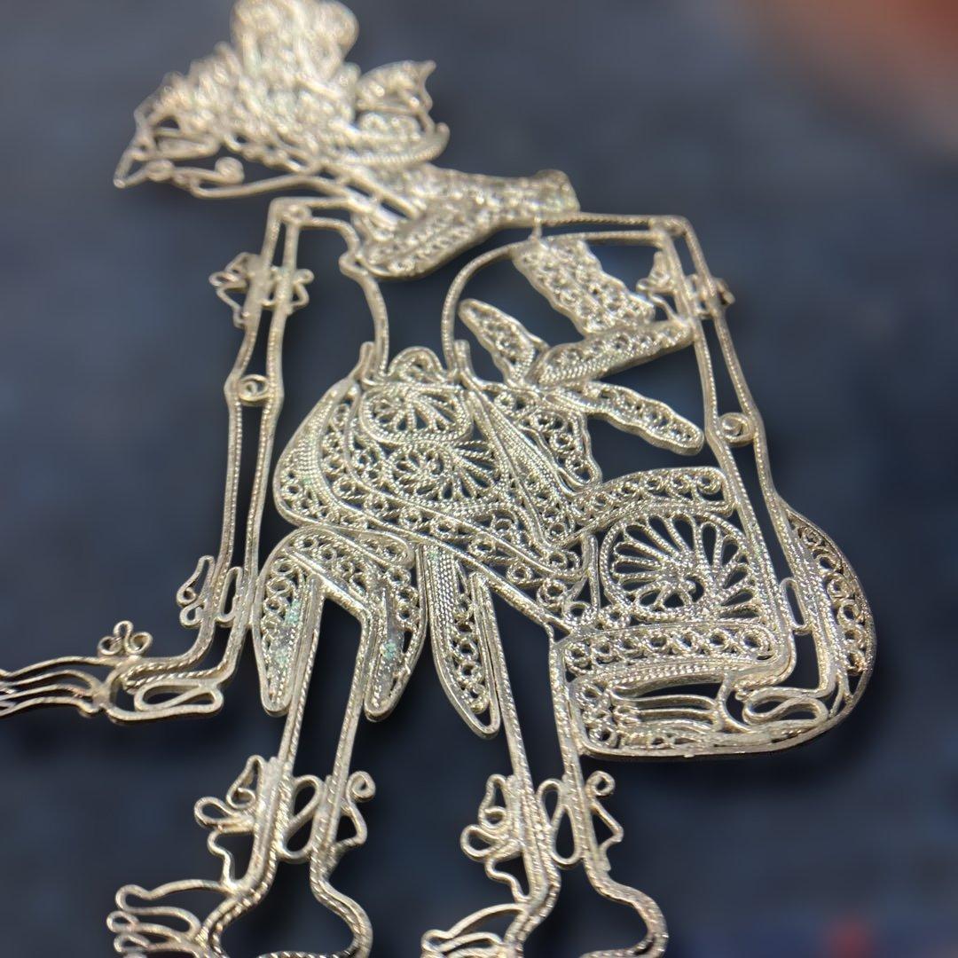 80年代( ´ ▽ ` )バリ島ブームの頃の銀細工925シルバー製のワヤン.クリ