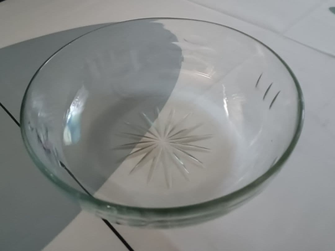 【クリスタルガラス】　アンティーク　クリスタルガラス　ボウル　明治期