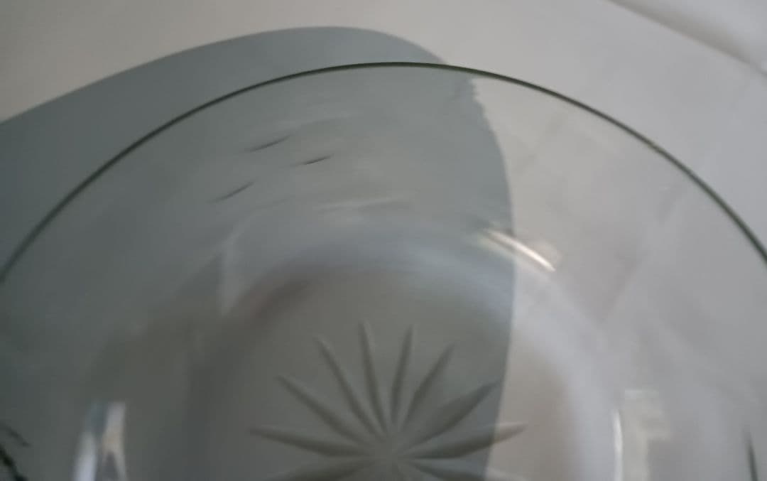 【クリスタルガラス】　アンティーク　クリスタルガラス　ボウル　明治期