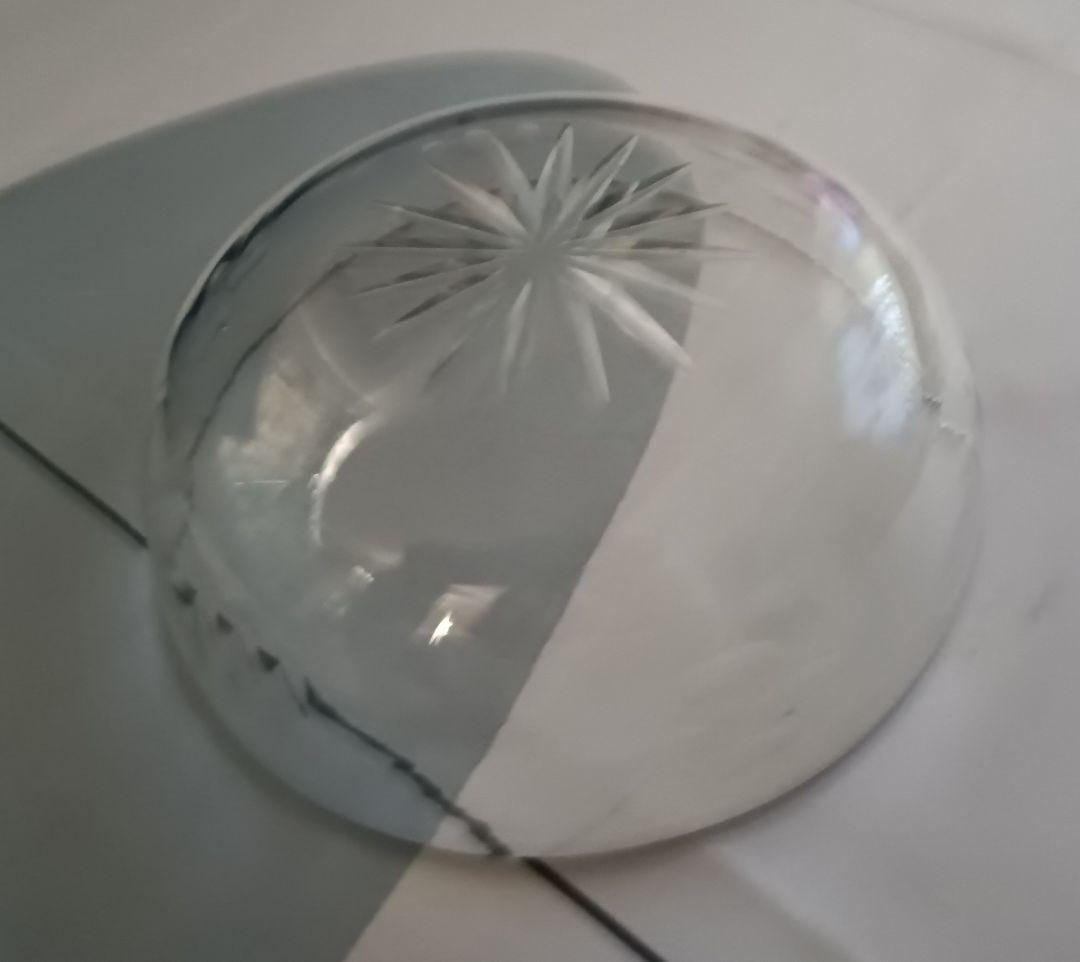 【クリスタルガラス】　アンティーク　クリスタルガラス　ボウル　明治期