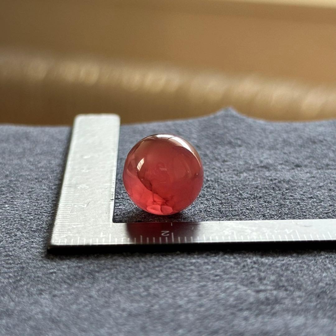 北海道稲倉石鉱山産 菱マンガン鉱 ロードクロサイト 14mm丸玉ビーズ #7