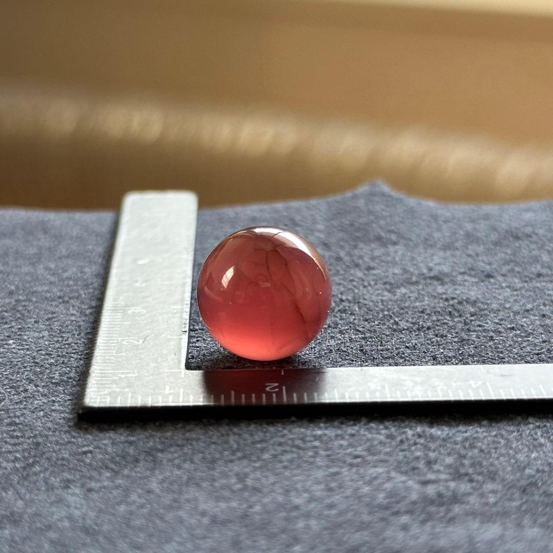 北海道稲倉石鉱山産 菱マンガン鉱 ロードクロサイト 14mm丸玉ビーズ #7