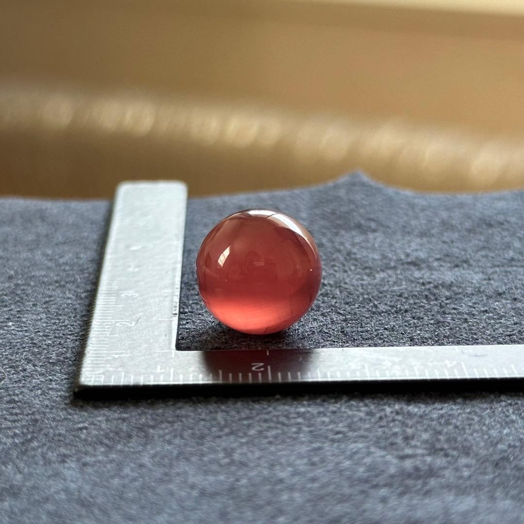 北海道稲倉石鉱山産 菱マンガン鉱 ロードクロサイト 14mm丸玉ビーズ #7