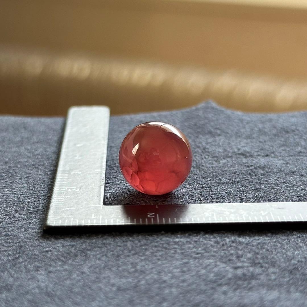 北海道稲倉石鉱山産 菱マンガン鉱 ロードクロサイト 14mm丸玉ビーズ #7