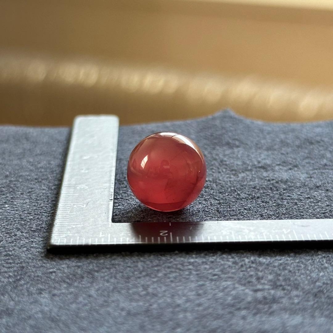 北海道稲倉石鉱山産 菱マンガン鉱 ロードクロサイト 14mm丸玉ビーズ #7