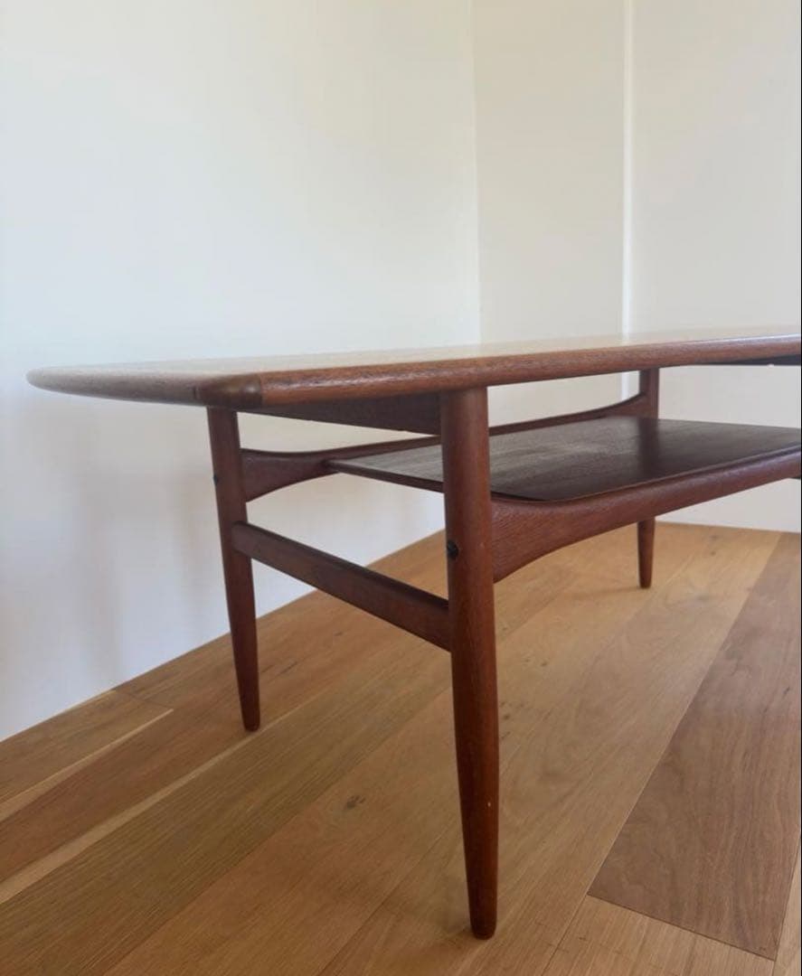 デンマーク　ビンテージ　チーク　コーヒーテーブル　北欧