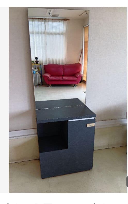 美容室セット面　鏡　収納ラック 170cm