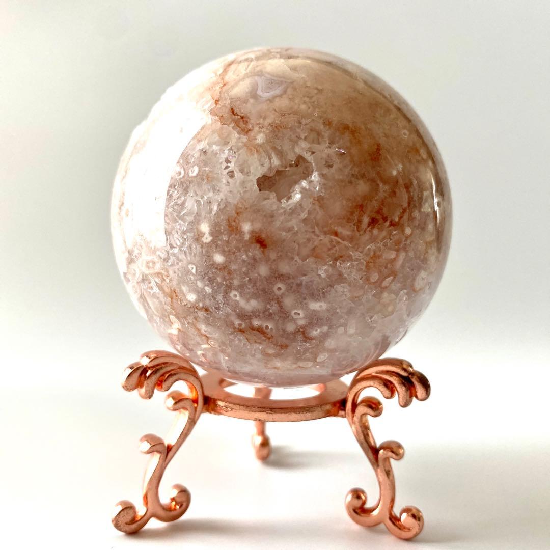 フラワーアゲート スフィア 高品質 桜瑪瑙 - メルカリ